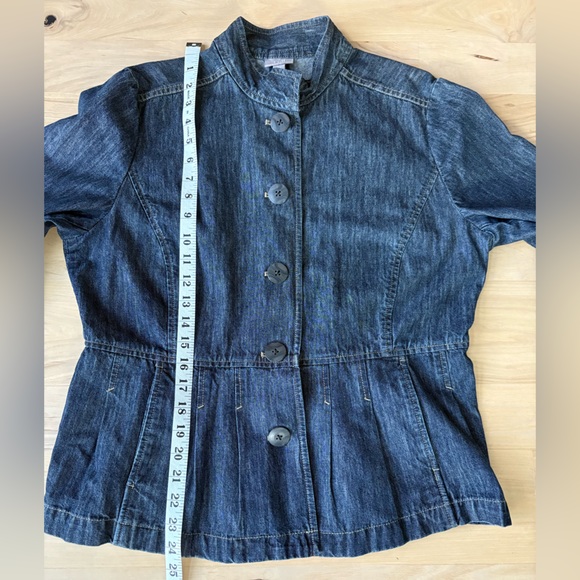 J.Jill Denim Button-Up Jacket with Pleated Peplum. Very Unique! - Picture 12 of 12